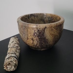 Stone Smudging Bowl (Sage included)